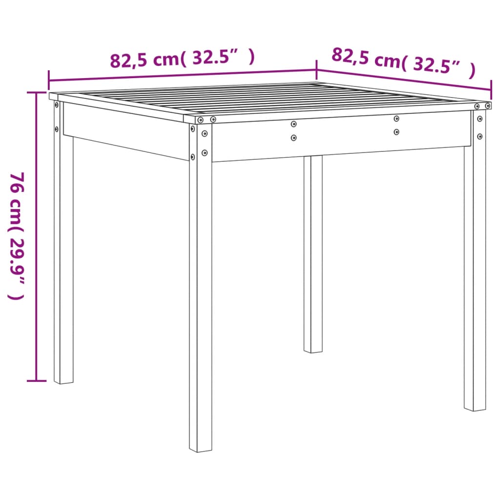 3-dijelni vrtni bistro set sivi od masivne borovine