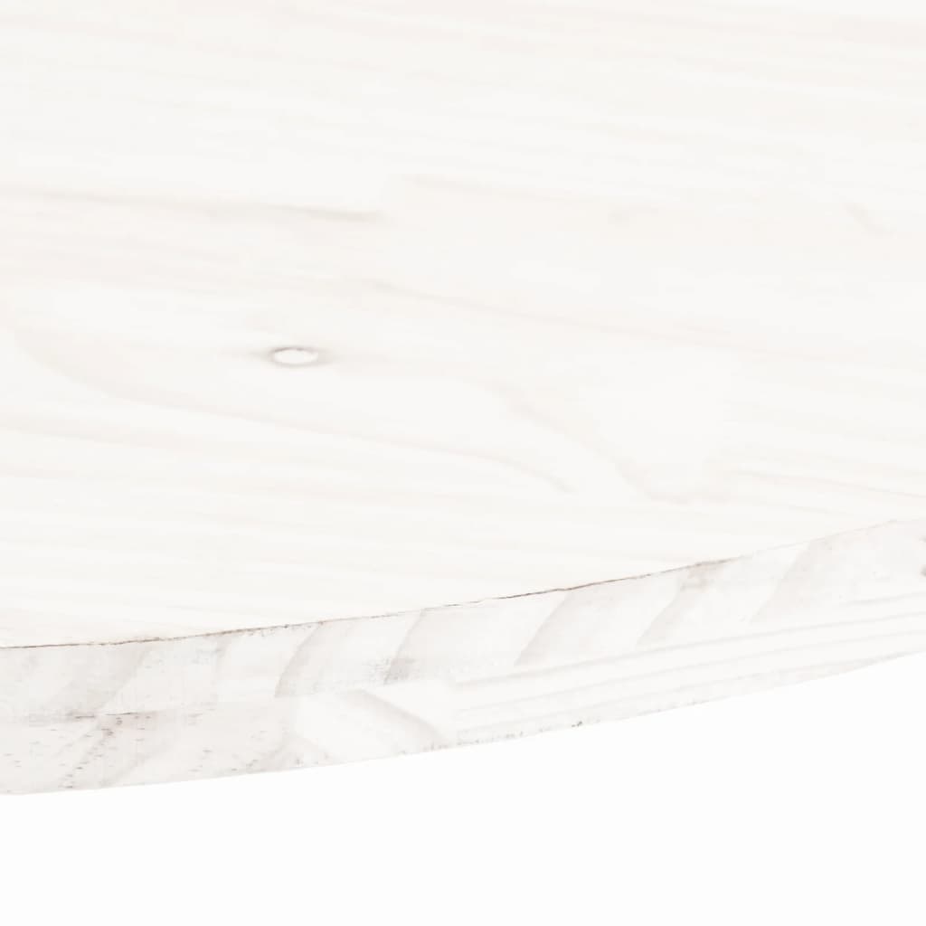 Ploča za stol bijela 110x55x2,5 cm od masivne borovine ovalna