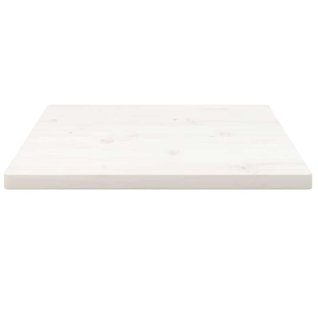 Ploča za stol bijela 50x50x2,5 cm masivna borovina četvrtasta