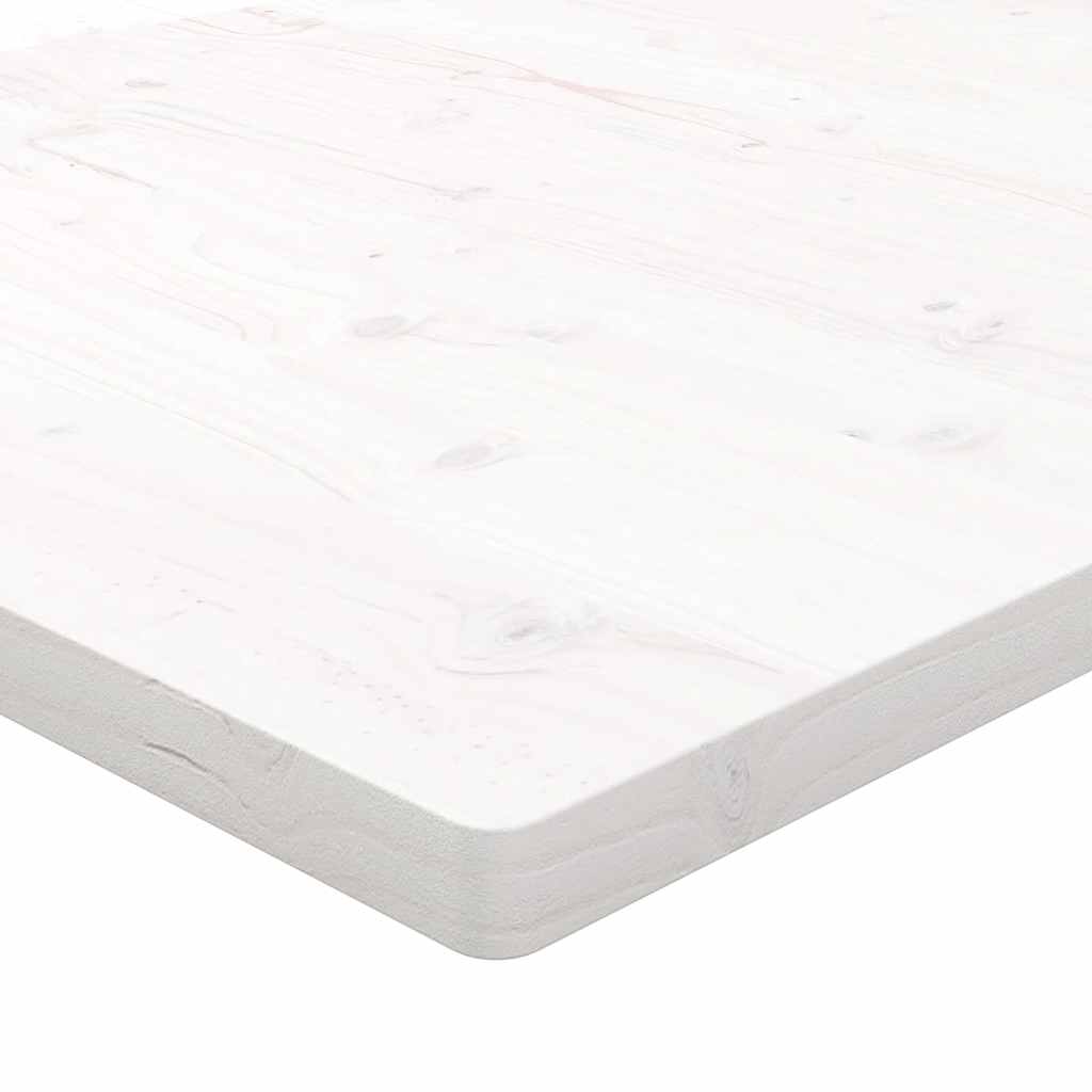 Ploča za stol bijela 50x50x2,5 cm masivna borovina četvrtasta