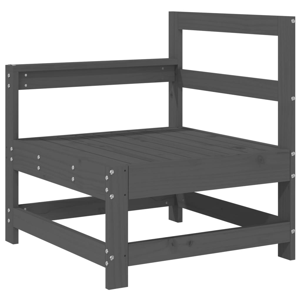3-dijelna vrtna garnitura od masivne borovine siva
