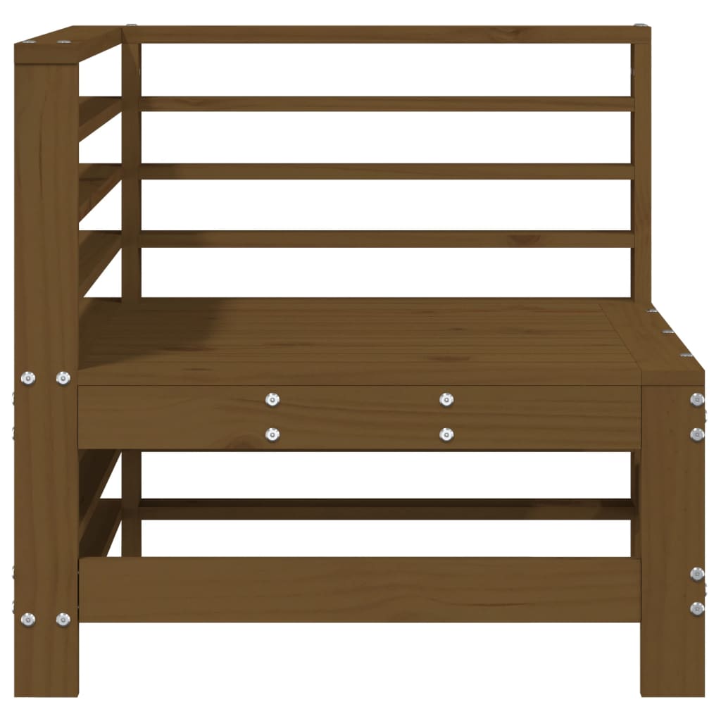 Kutna vrtna sofa smeđa boja meda od masivne borovine