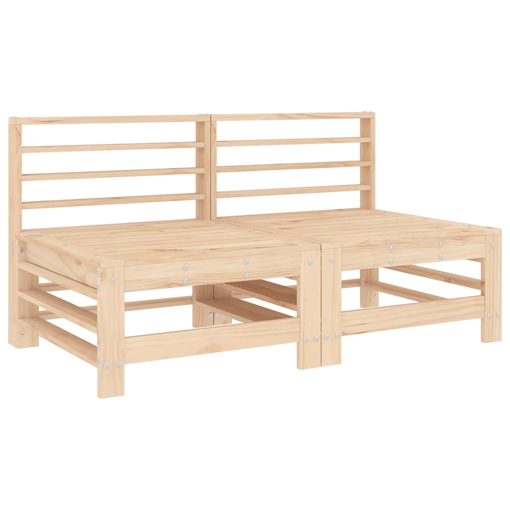 Srednje vrtne sofe 2 kom od masivne borovine