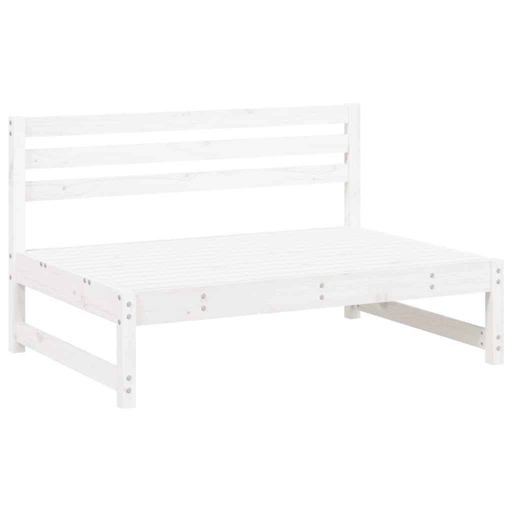 Srednja vrtna sofa bijela 120 x 80 cm od masivne borovine