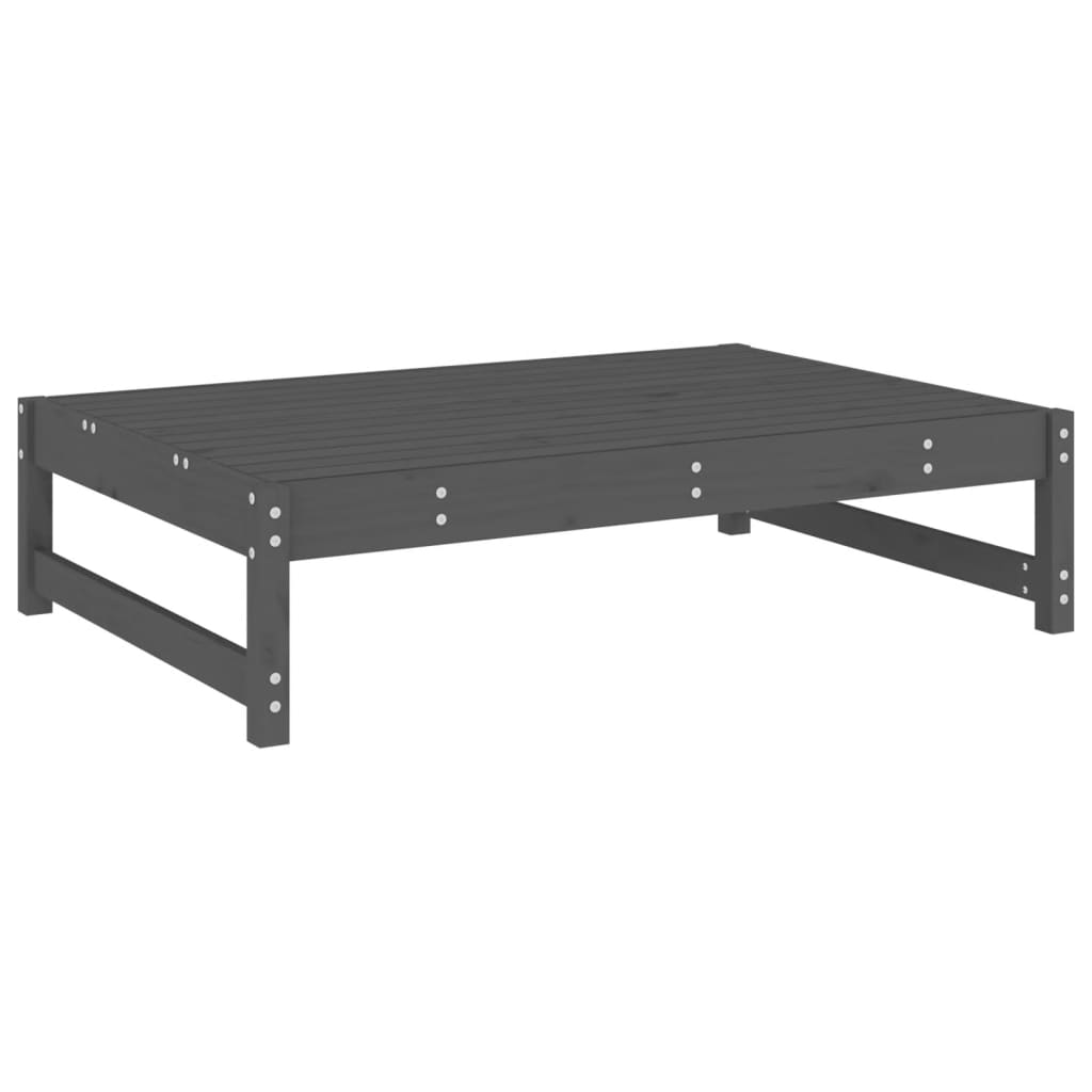 Vrtni tabure sivi 120 x 80 cm od masivne borovine