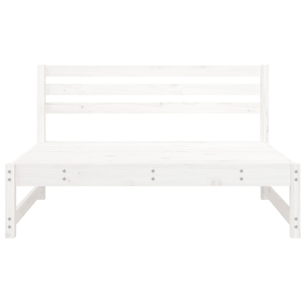 Srednja vrtne sofe 2 kom bijele 120 x 80 cm od masivne borovine