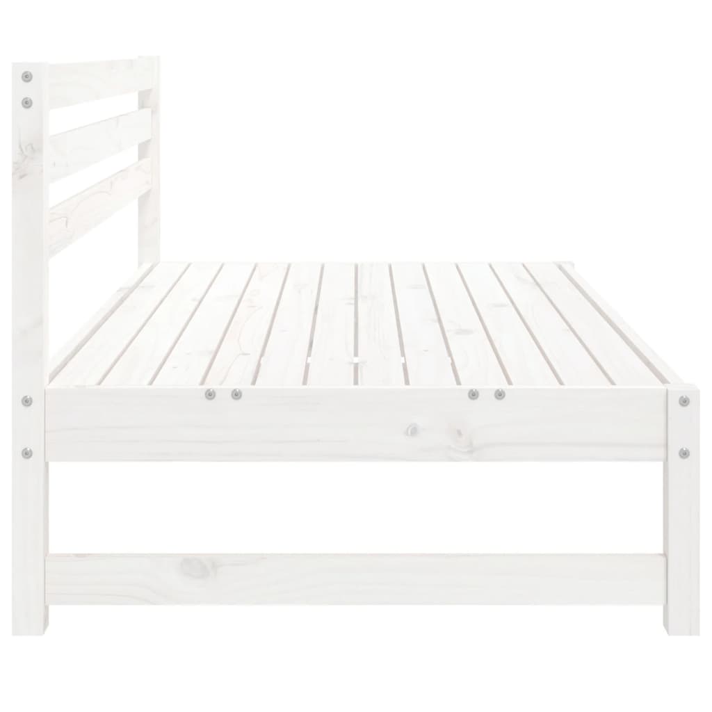 Srednja vrtne sofe 2 kom bijele 120 x 80 cm od masivne borovine