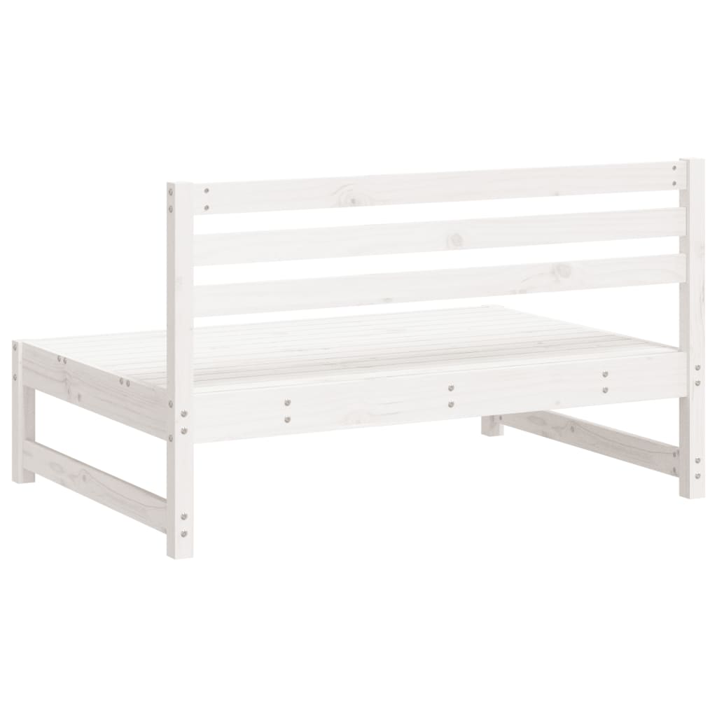 Srednja vrtne sofe 2 kom bijele 120 x 80 cm od masivne borovine