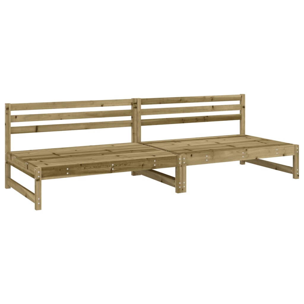 Srednja vrtne sofe 2 kom 120 x 80 cm od impregnirane borovine