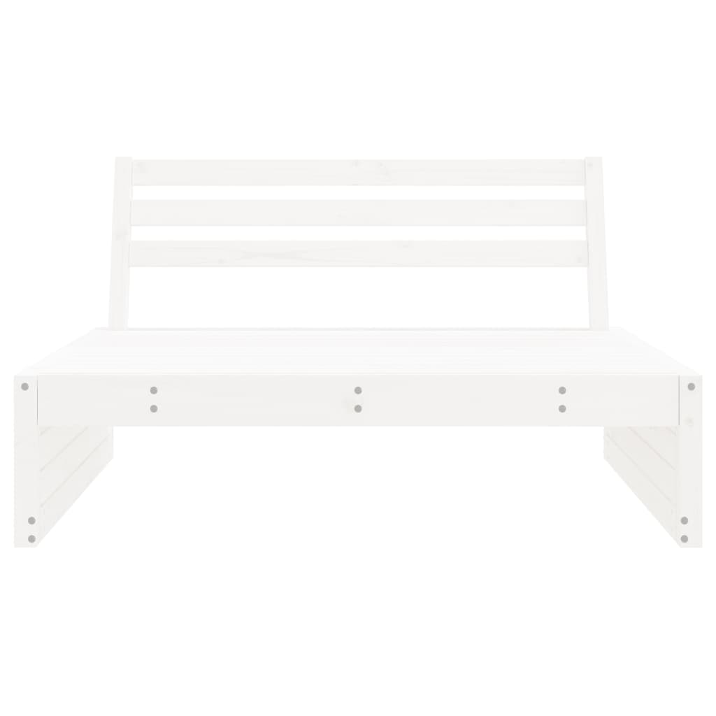 Srednja vrtna sofa bijela 120 x 80 cm od masivne borovine