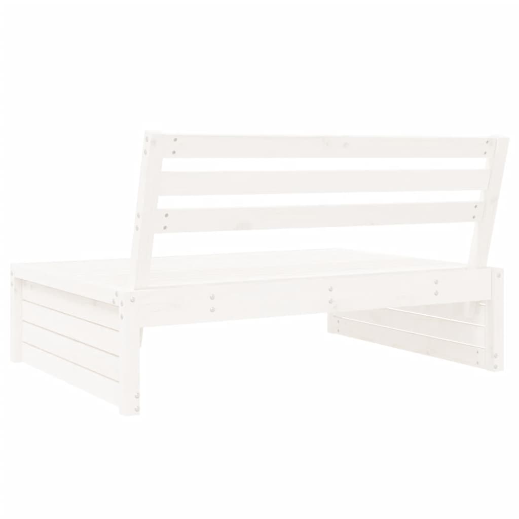 Srednja vrtna sofa bijela 120 x 80 cm od masivne borovine