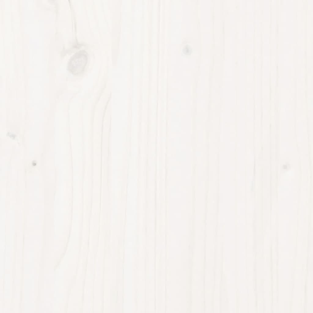 Srednja vrtna sofa bijela 120 x 80 cm od masivne borovine