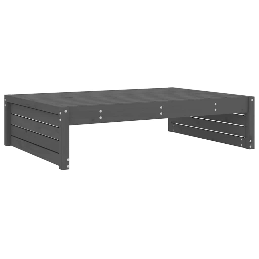 Vrtni tabure sivi 120 x 80 cm od masivne borovine