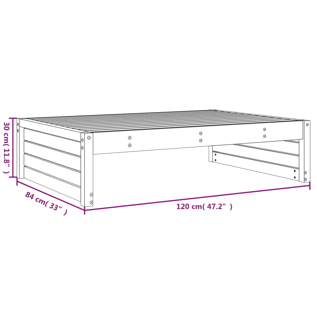 Vrtni tabure boja meda 120 x 80 cm od masivne borovine