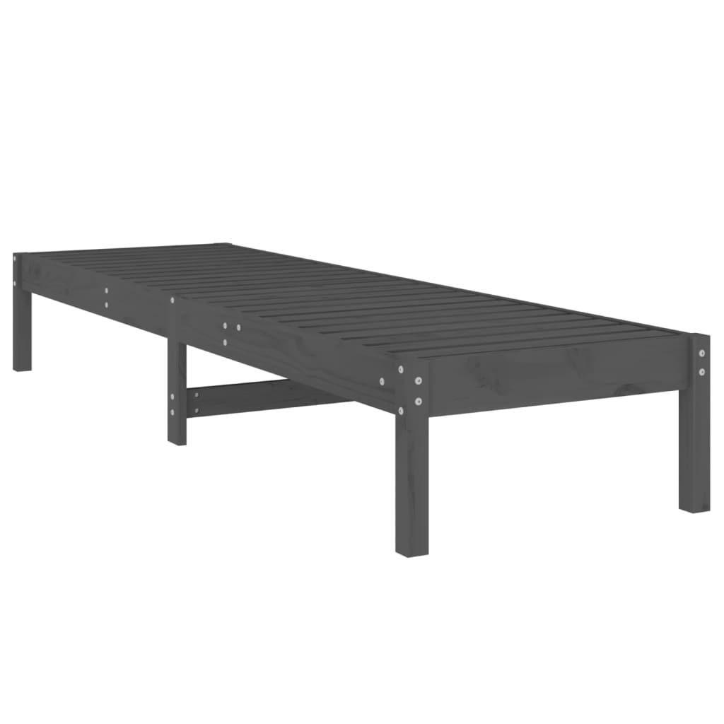 Ležaljke za sunčanje 2 kom sive 199,5x60x74 cm od borovine
