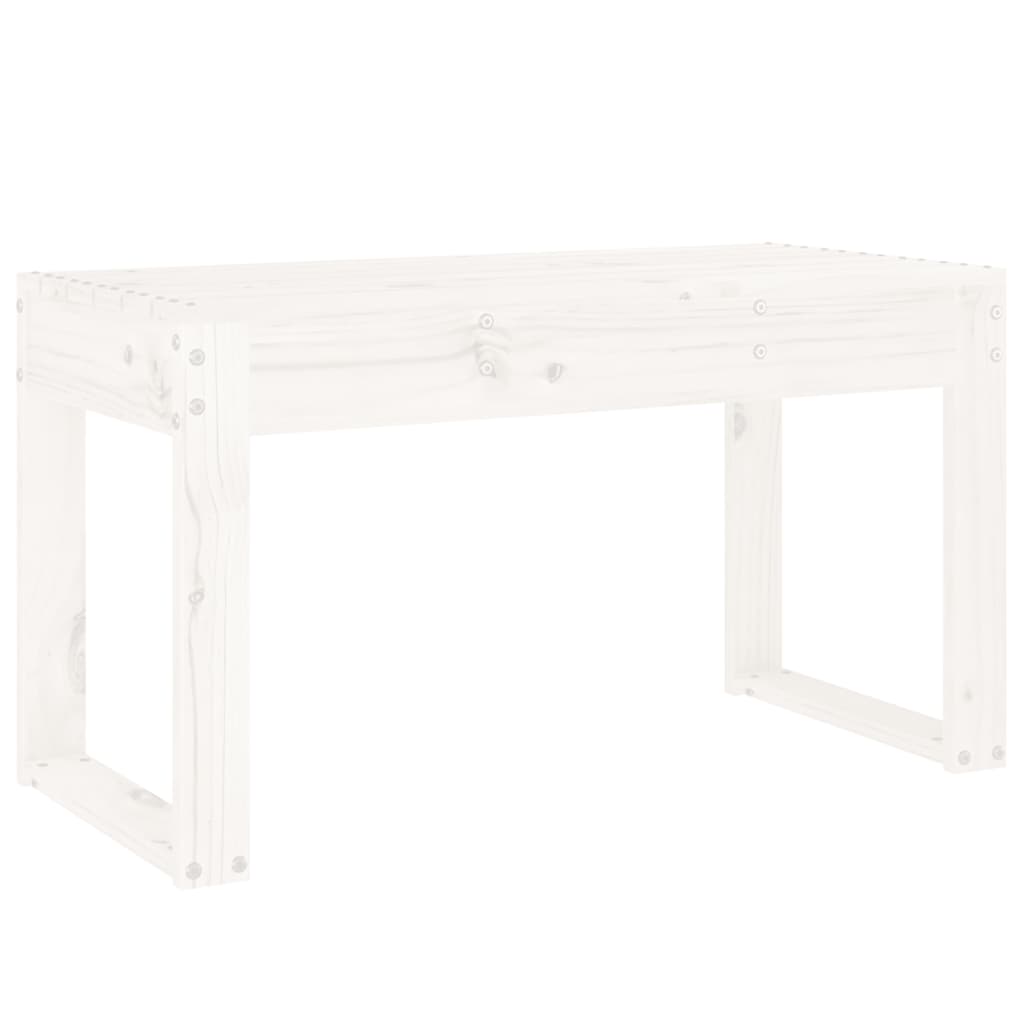 Vrtna klupa bijela 80 x 38 x 45 cm od masivne borovine