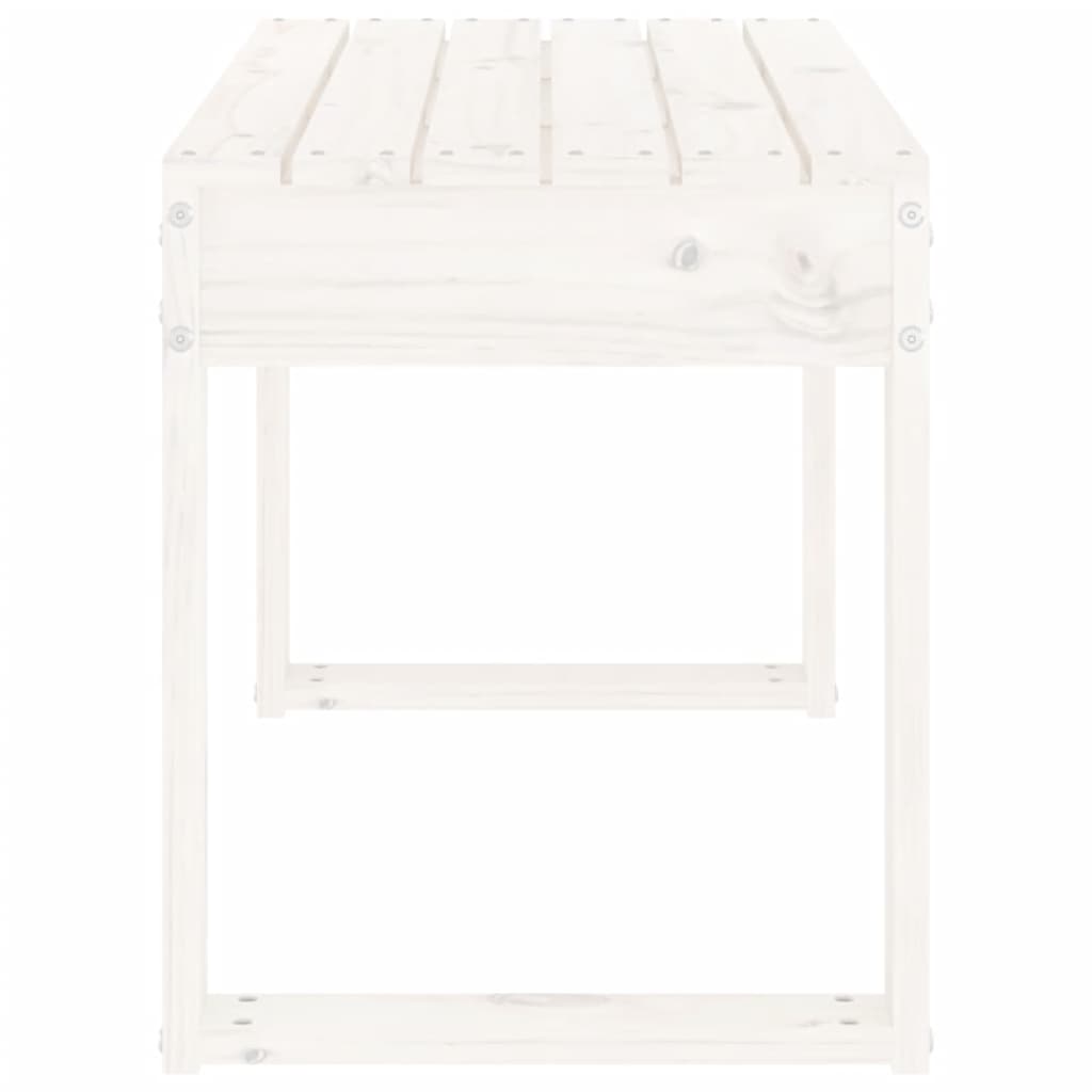 Vrtna klupa bijela 80 x 38 x 45 cm od masivne borovine