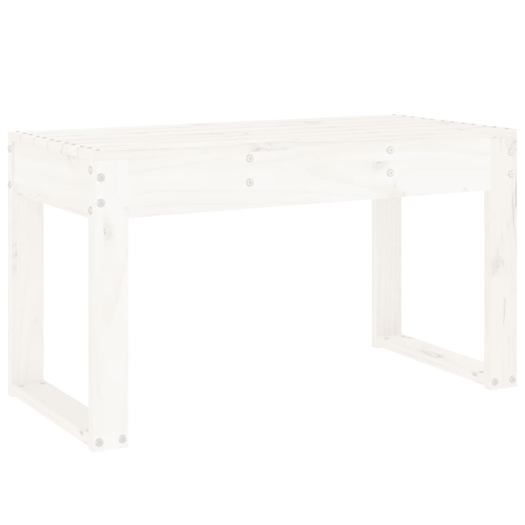 Vrtna klupa bijela 80 x 38 x 45 cm od masivne borovine