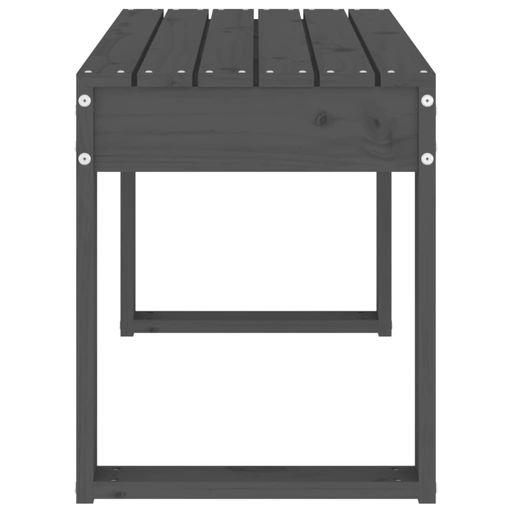 Vrtna klupa siva 80 x 38 x 45 cm od masivne borovine