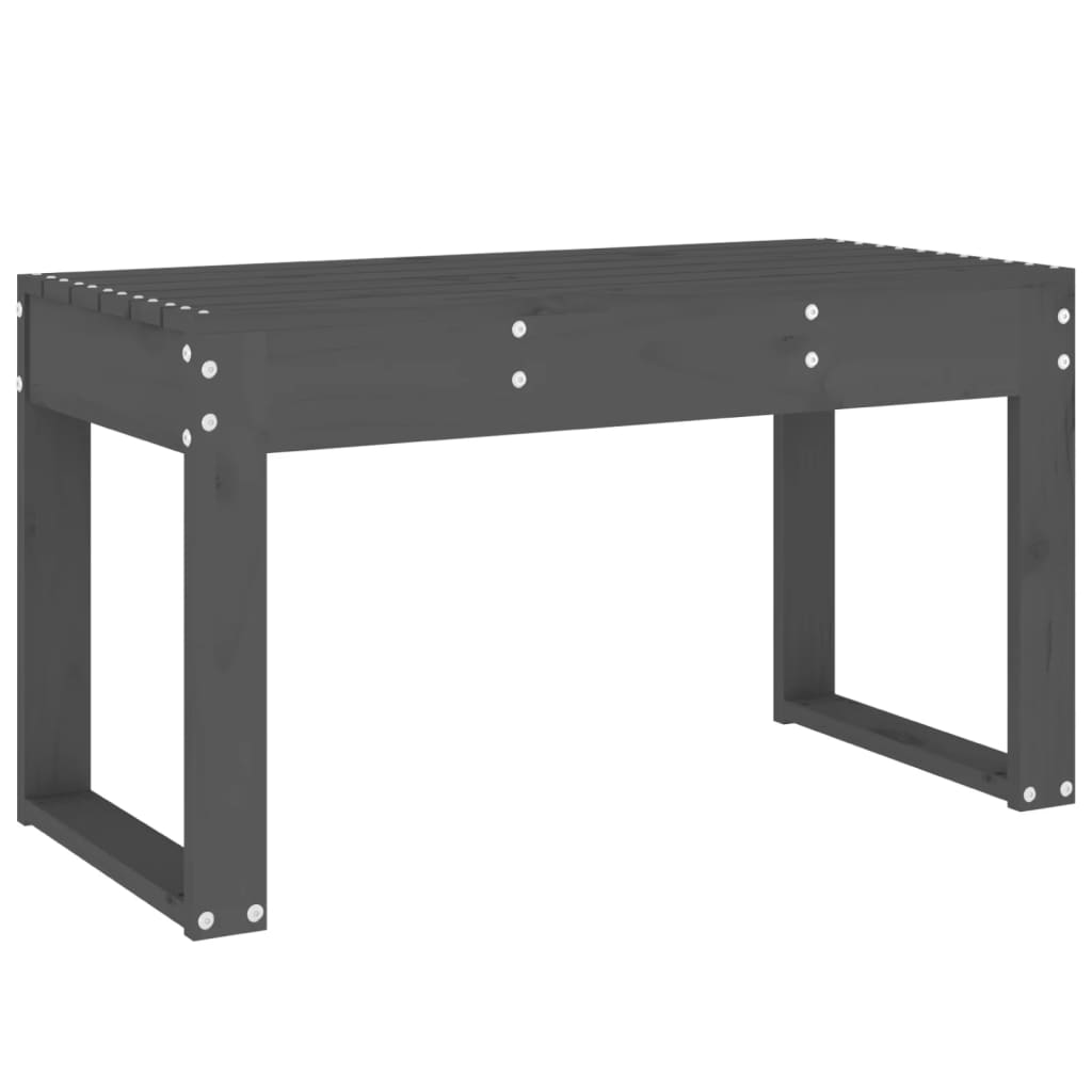 Vrtna klupa siva 80 x 38 x 45 cm od masivne borovine