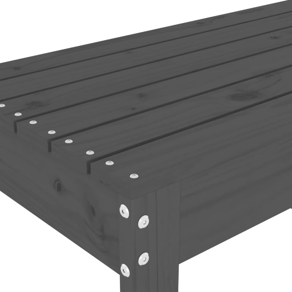 Vrtna klupa siva 80 x 38 x 45 cm od masivne borovine