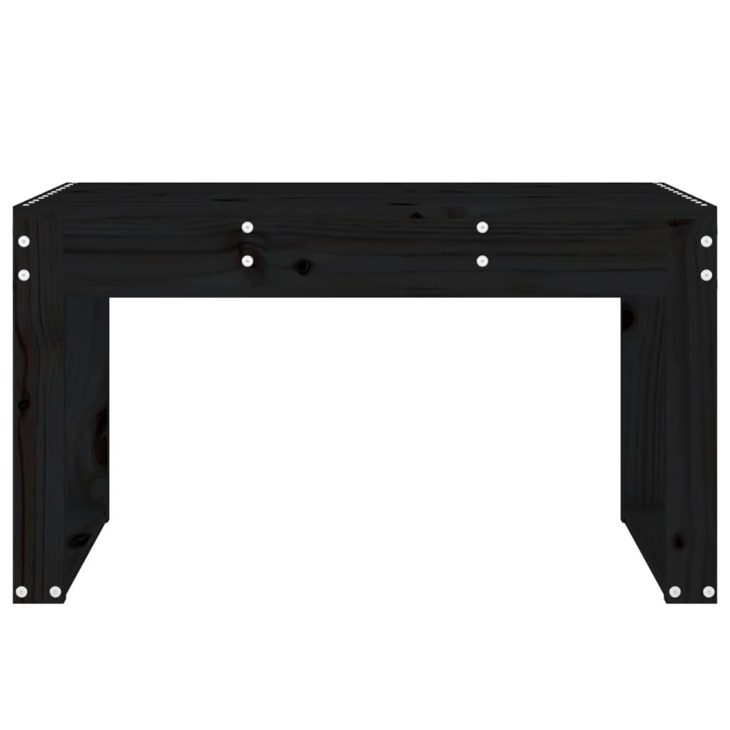 Vrtna klupa crna 80 x 38 x 45 cm od masivne borovine