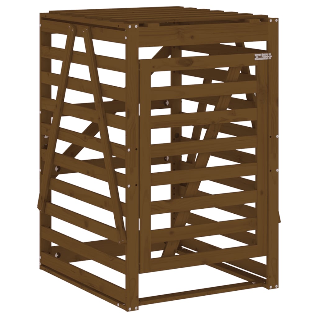 Spremište za kantu za smeće boja meda 84x90x128,5 cm borovina