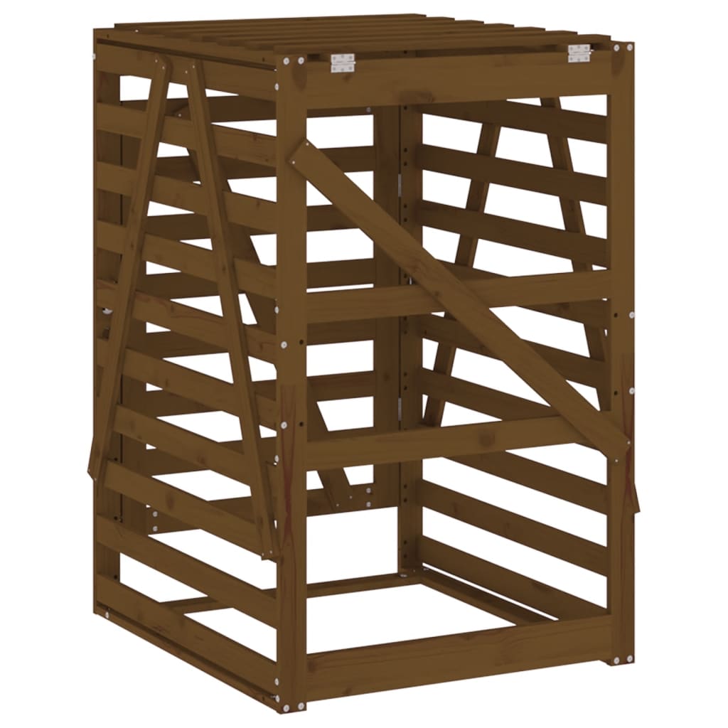 Spremište za kantu za smeće boja meda 84x90x128,5 cm borovina
