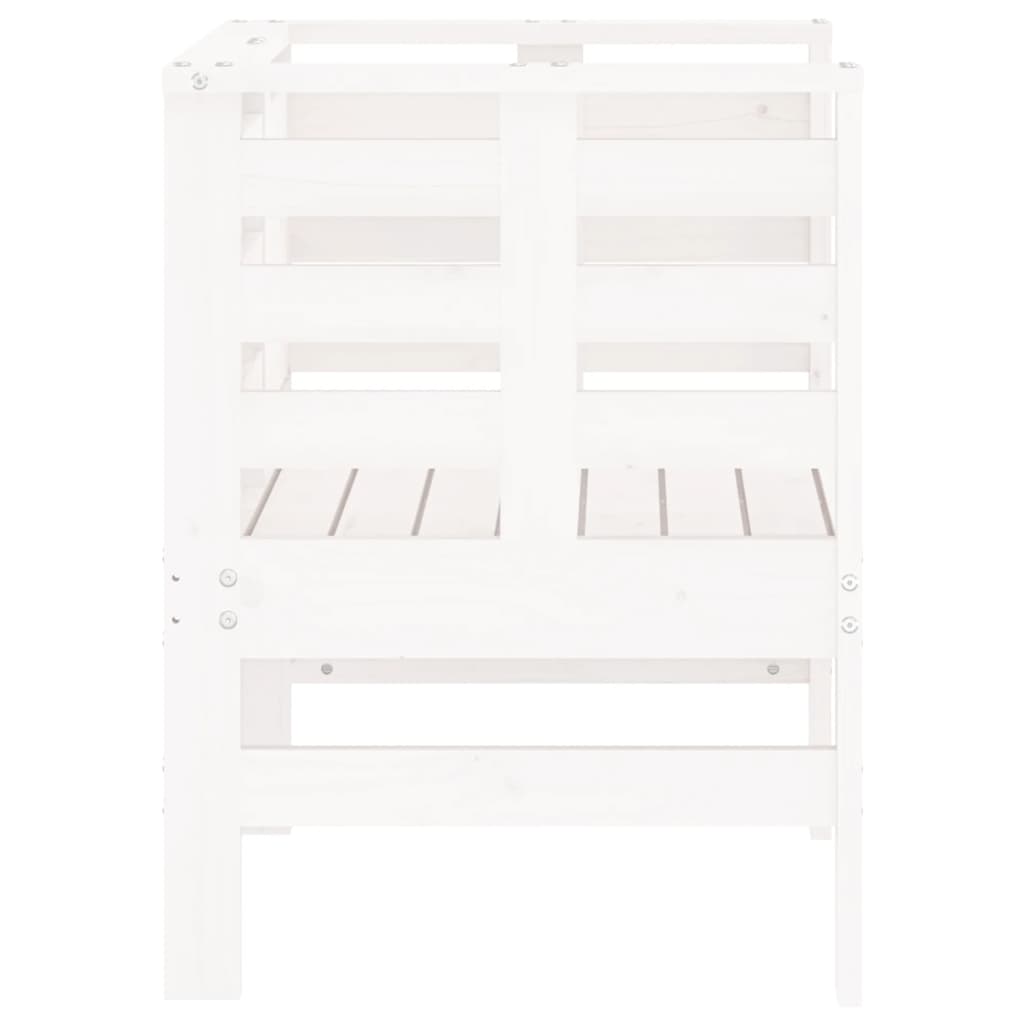 Vrtne stolice 2 kom bijele 61,5x53x71 cm od masivne borovine