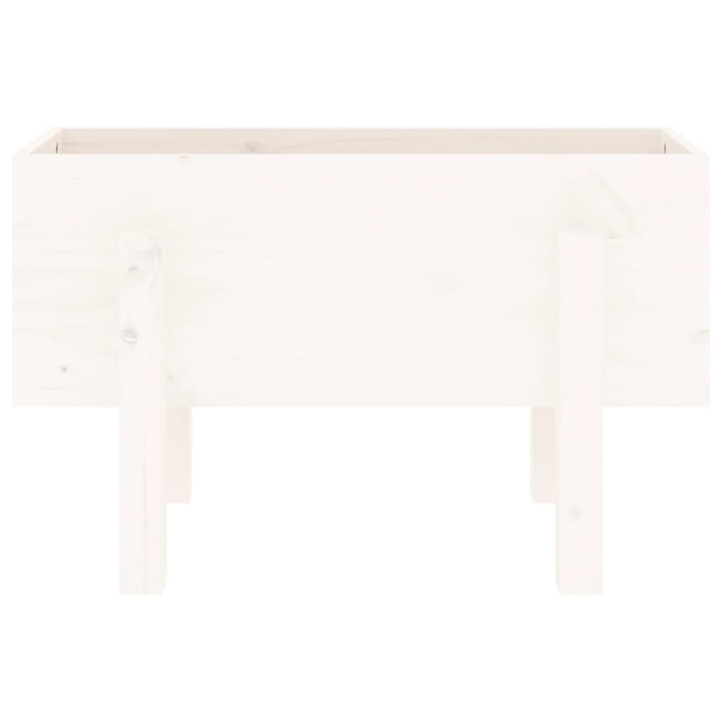 Vrtna sadilica bijela 62 x 30 x 38 cm od masivne borovine