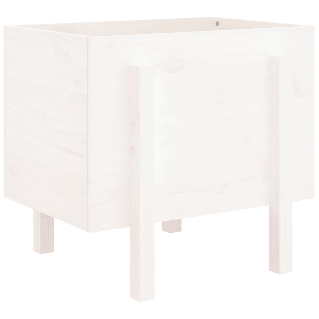 Vrtna sadilica bijela 62 x 50 x 57 cm od masivne borovine