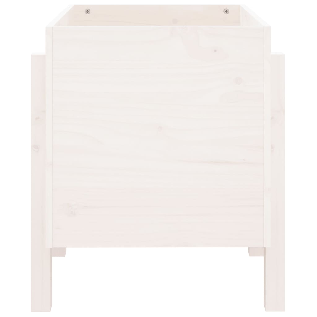 Vrtna sadilica bijela 62 x 50 x 57 cm od masivne borovine