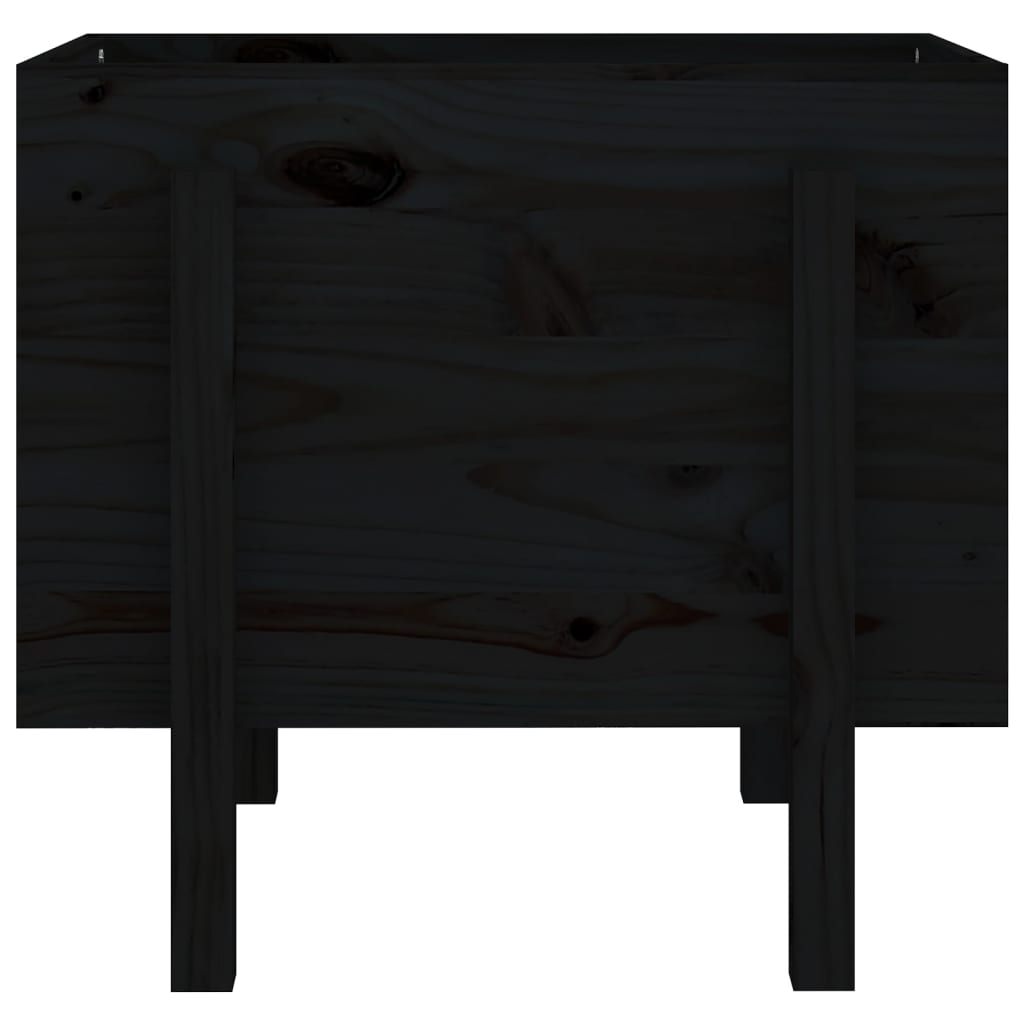 Vrtna sadilica crna 62 x 50 x 57 cm od masivne borovine