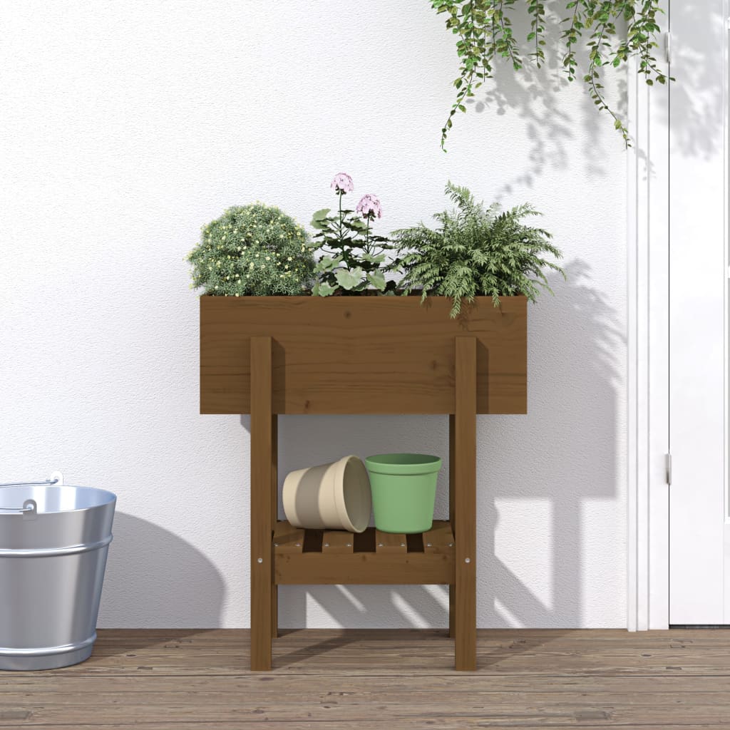 Vrtna sadilica boja meda 62 x 30 x 69 cm od masivne borovine