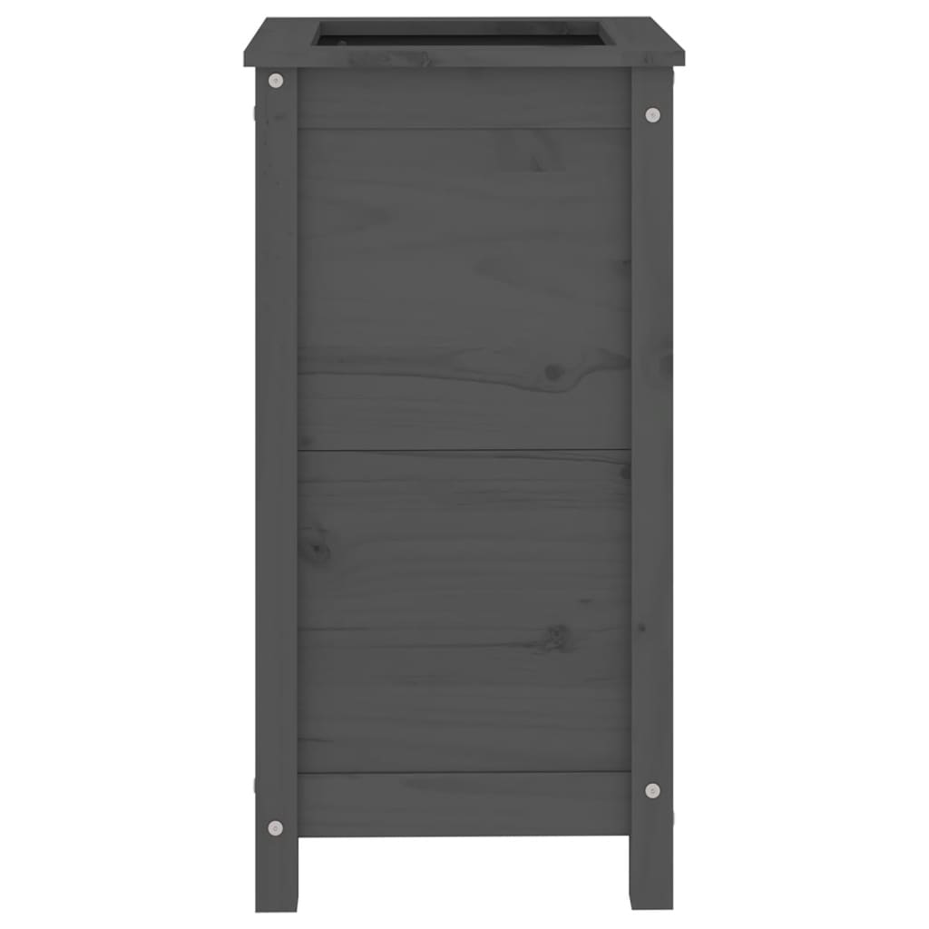 Vrtna sadilica siva 40 x 40 x 78 cm od masivne borovine