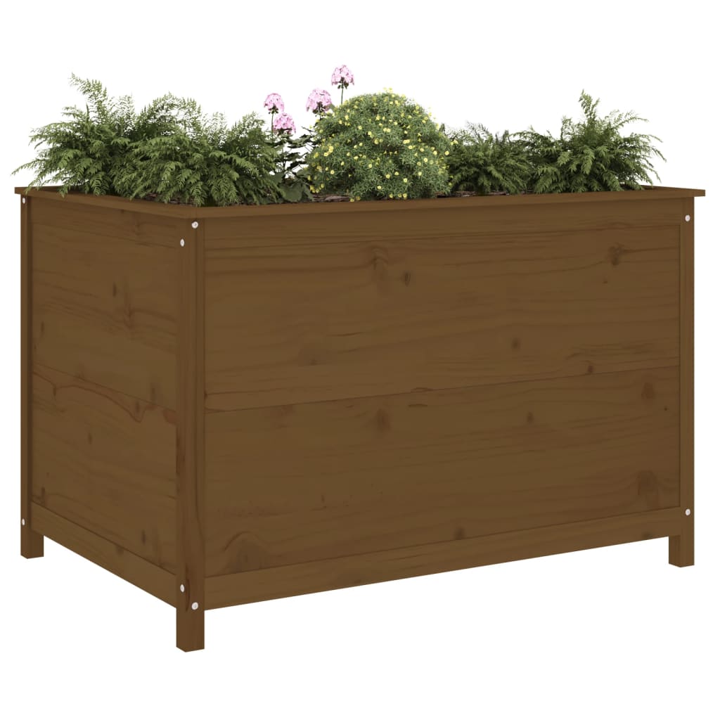 Povišena vrtna gredica boja meda 119,5x82,5x78 cm od borovine