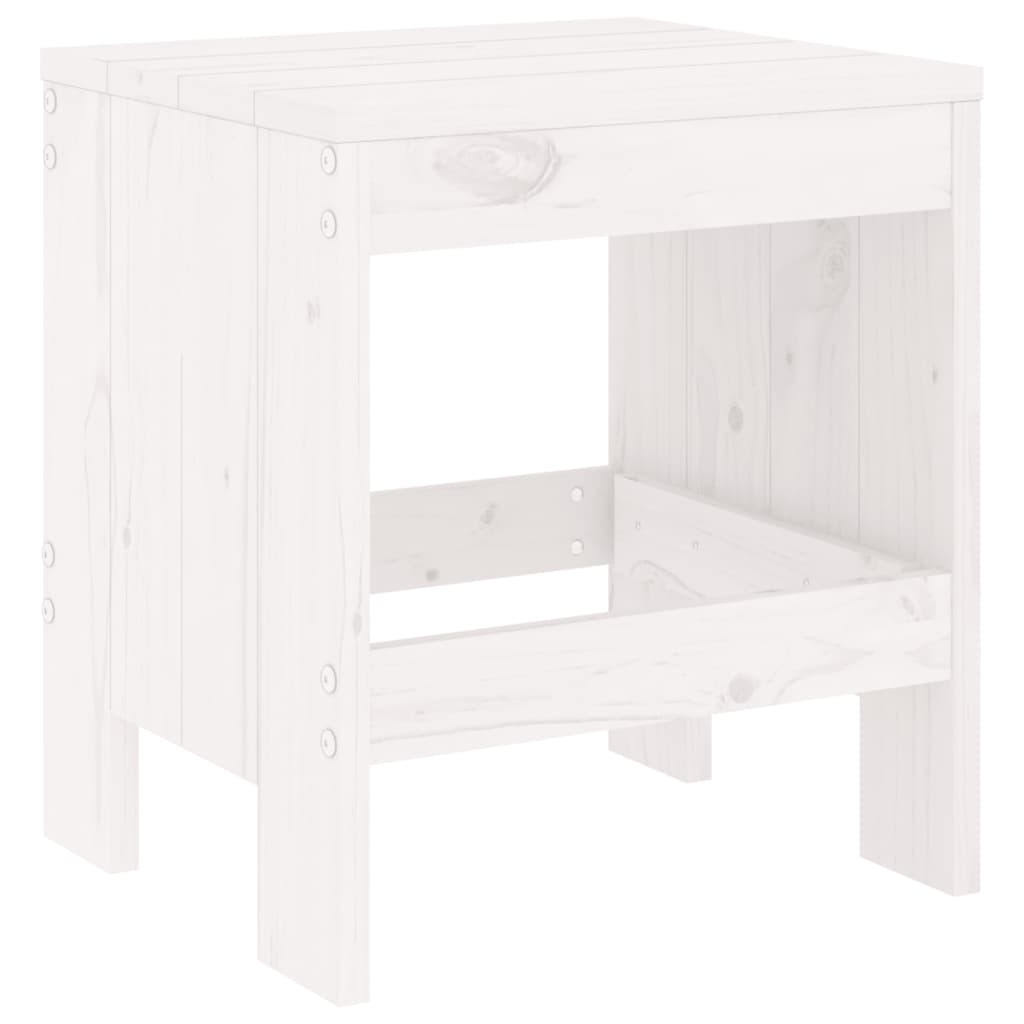 Vrtni stolci 2 kom bijeli 40 x 36 x 45 cm od masivne borovine