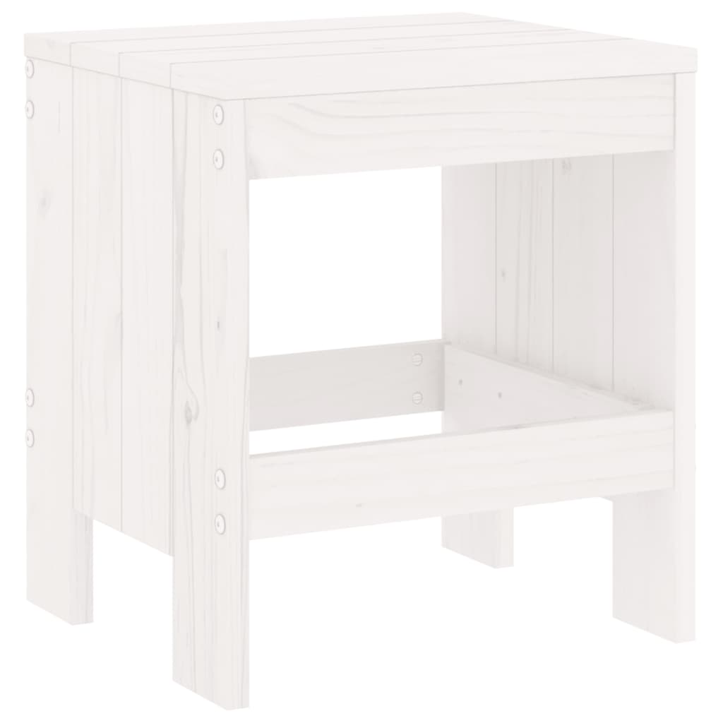 Vrtni stolci 2 kom bijeli 40 x 36 x 45 cm od masivne borovine