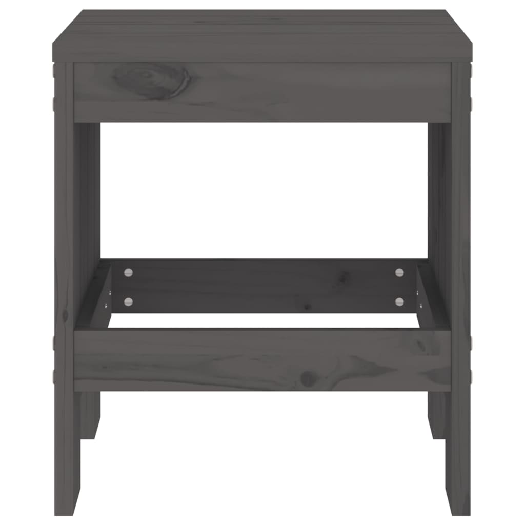 Vrtni stolci 2 kom sivi 40 x 36 x 45 cm od masivne borovine