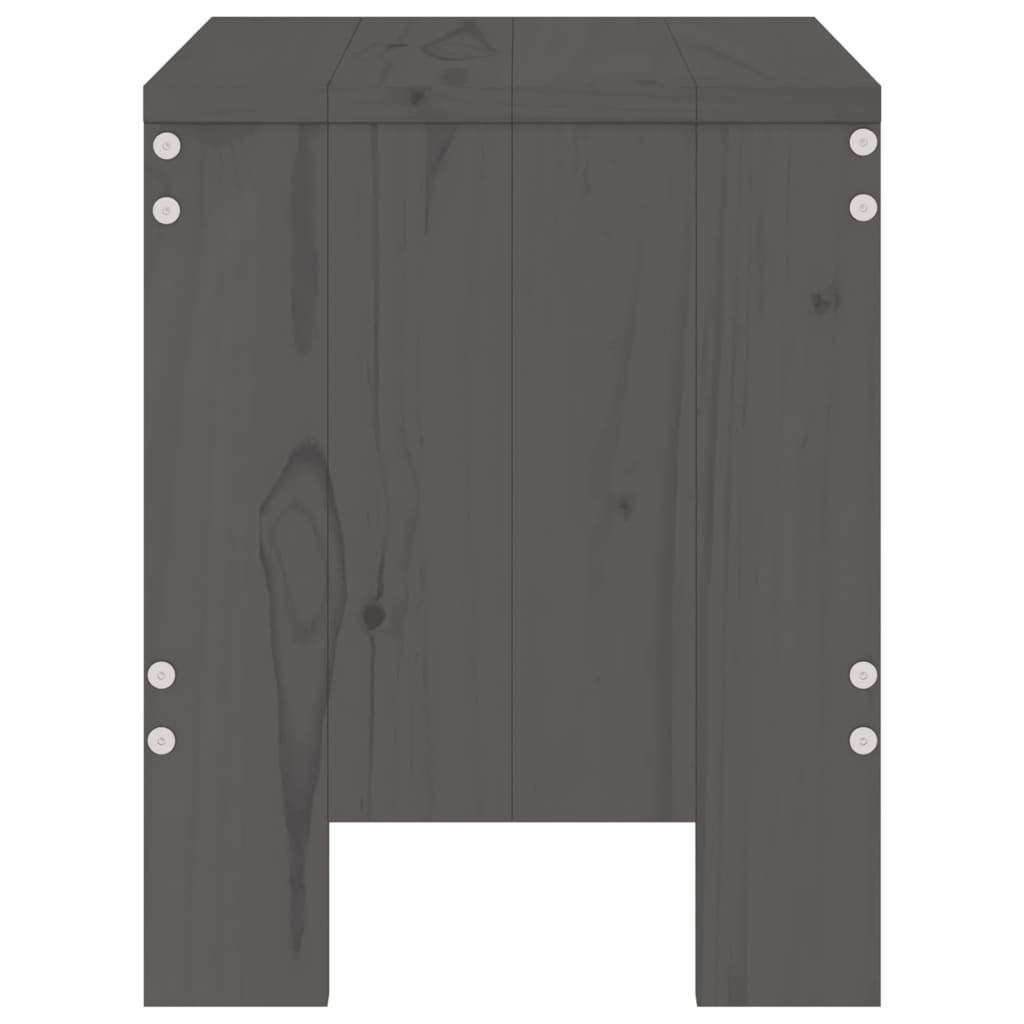 Vrtni stolci 2 kom sivi 40 x 36 x 45 cm od masivne borovine