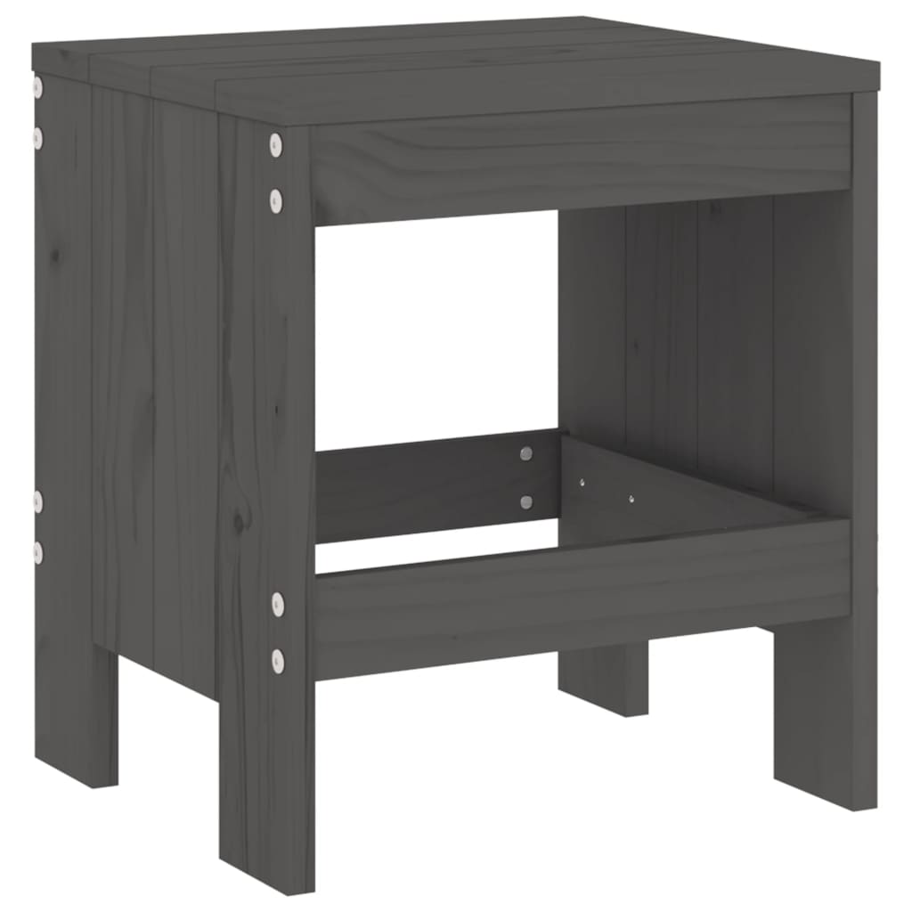 Vrtni stolci 2 kom sivi 40 x 36 x 45 cm od masivne borovine