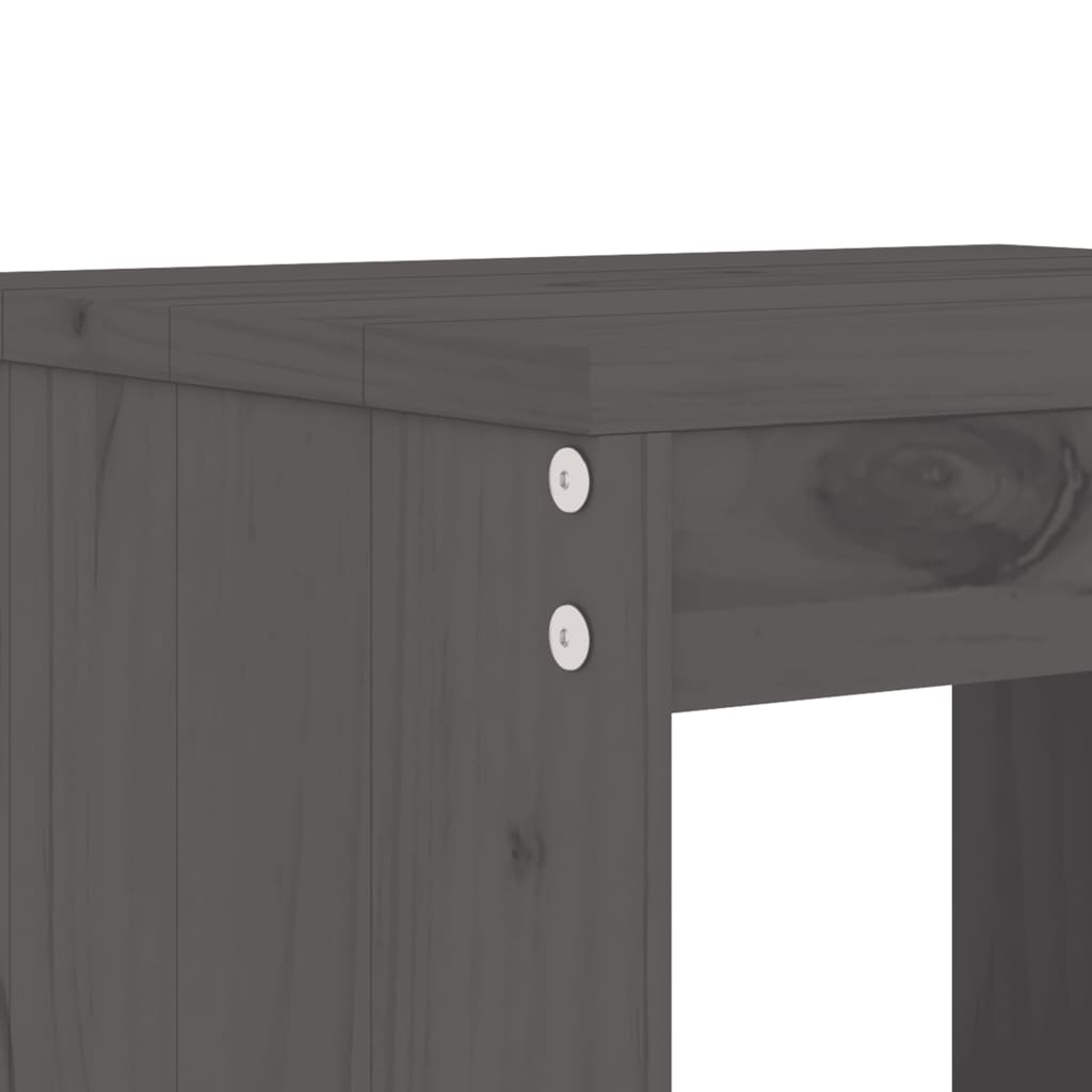 Vrtni stolci 2 kom sivi 40 x 36 x 45 cm od masivne borovine