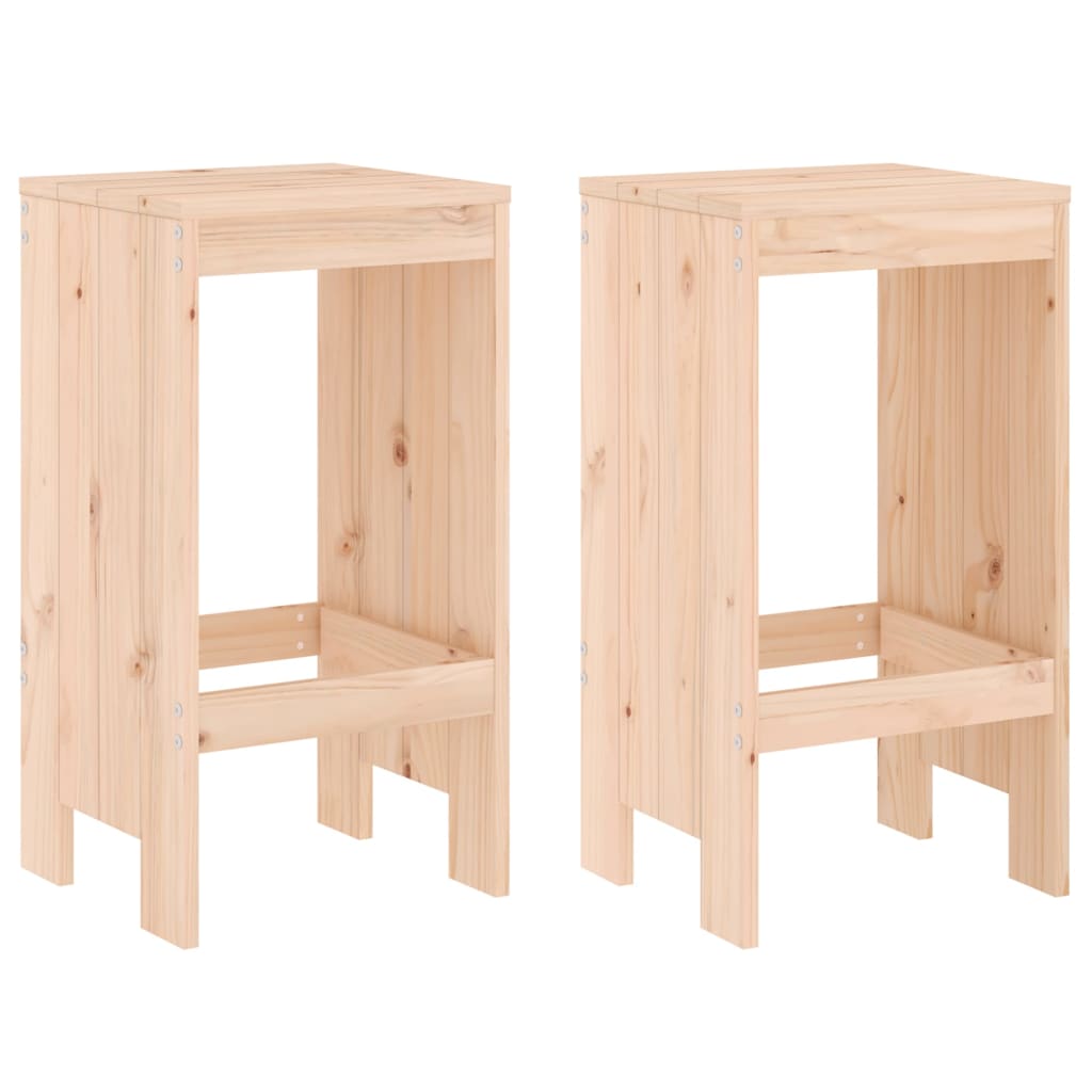 Barski stolci 2 kom 40 x 36 x 75 cm od masivne borovine