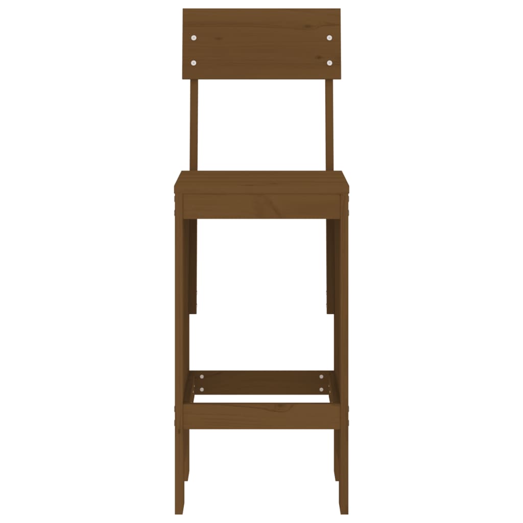 Barski stolci 2 kom boja meda 40x48,5x115,5 cm masivna borovina