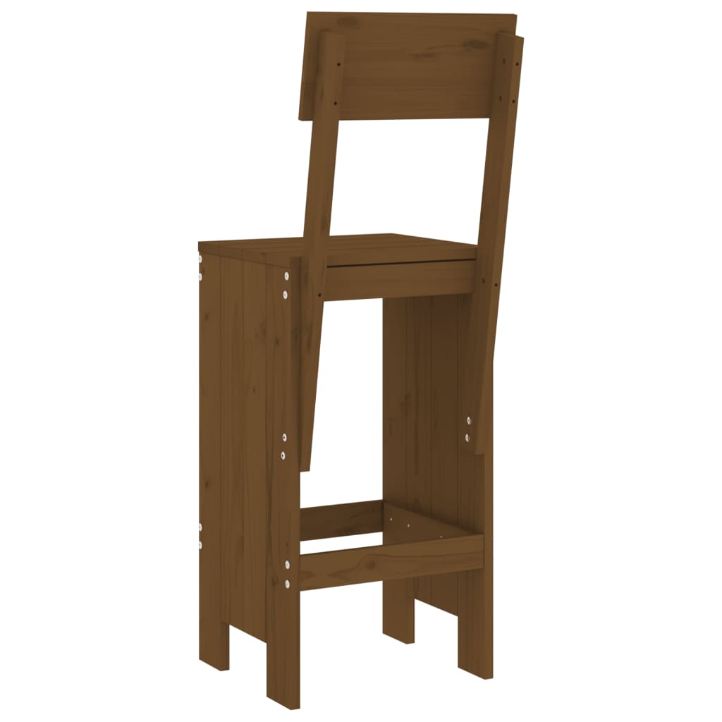 Barski stolci 2 kom boja meda 40x48,5x115,5 cm masivna borovina