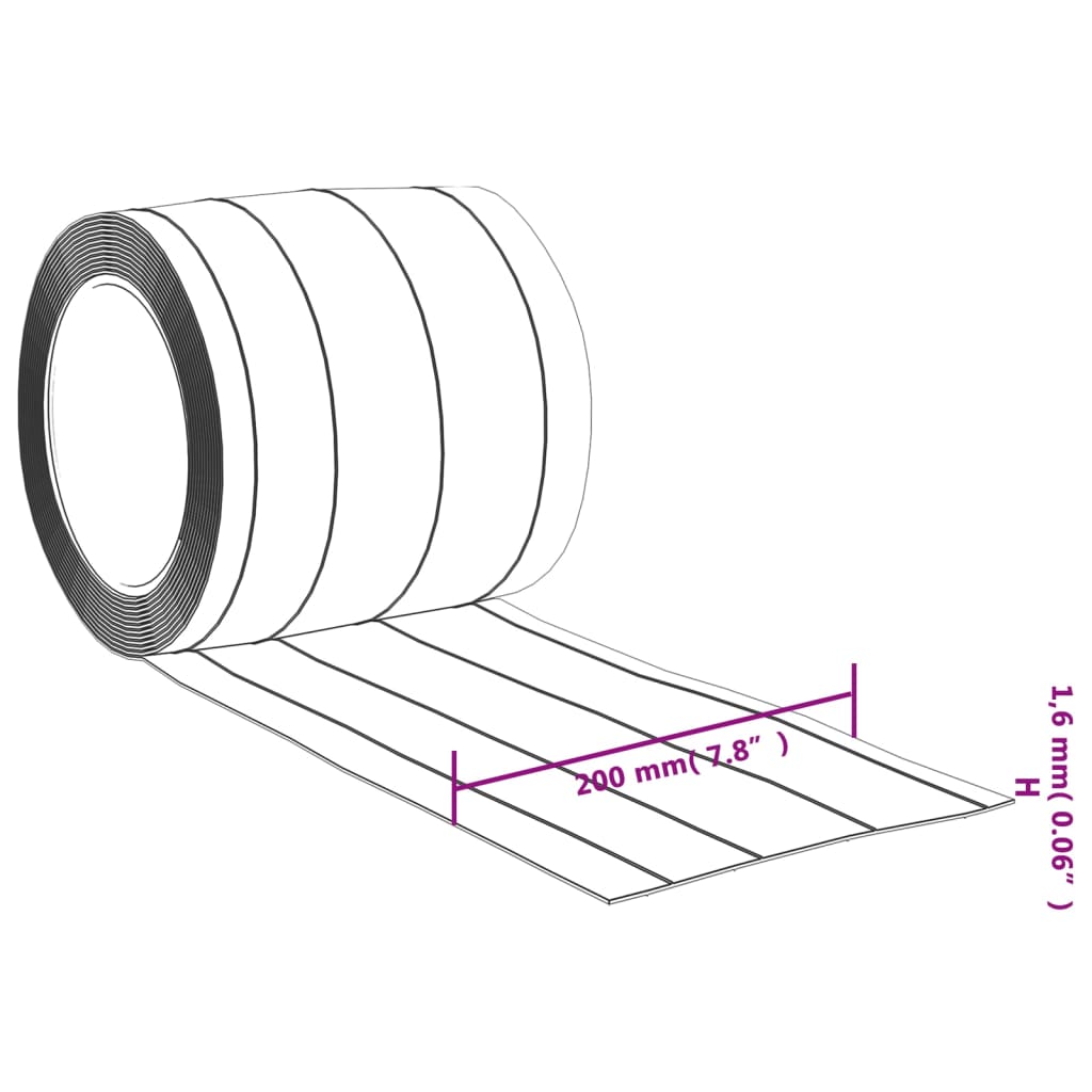 Prozirna zavjesa za vrata 200 mm x 1,6 mm 10 m PVC