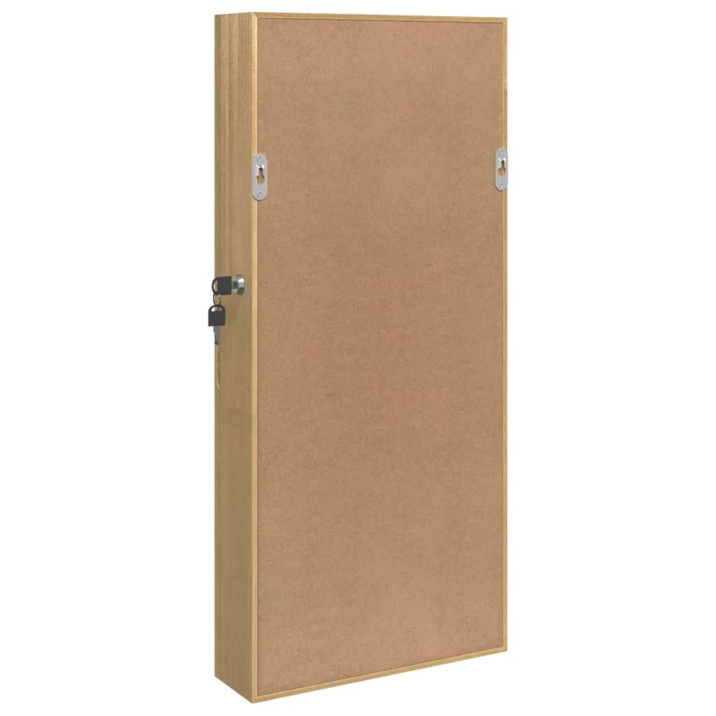 Zidni ormarić za nakit s ogledalom 30 x 8,5 x 67 cm