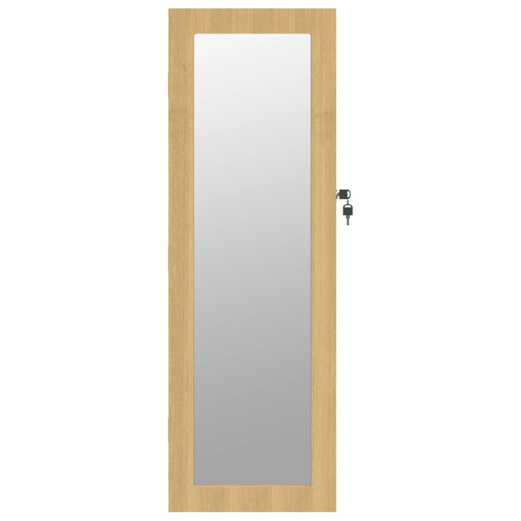 Zidni ormarić za nakit s ogledalom 30 x 8,5 x 90 cm