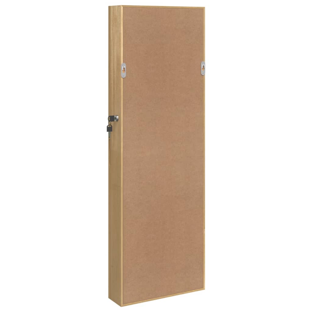Zidni ormarić za nakit s ogledalom 30 x 8,5 x 90 cm