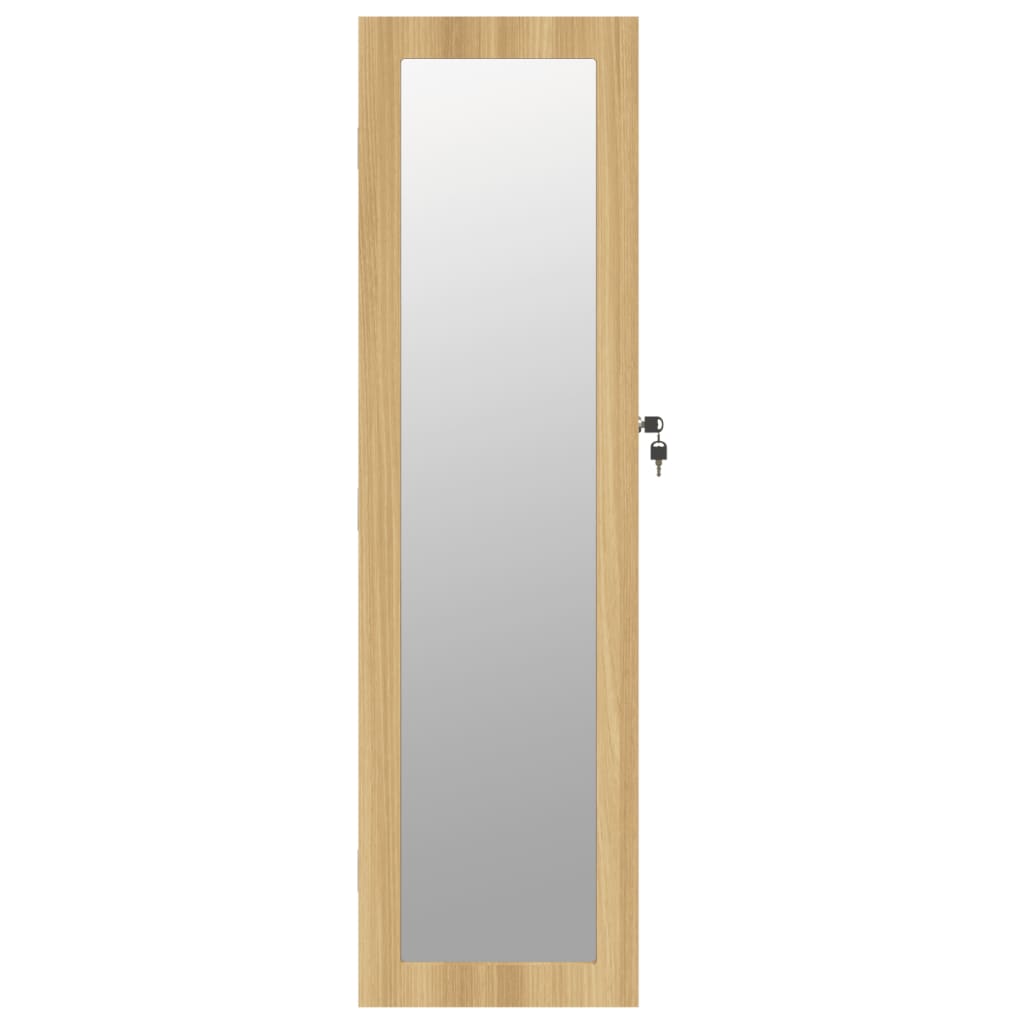 Zidni ormarić za nakit s ogledalom 30 x 8,5 x 106 cm